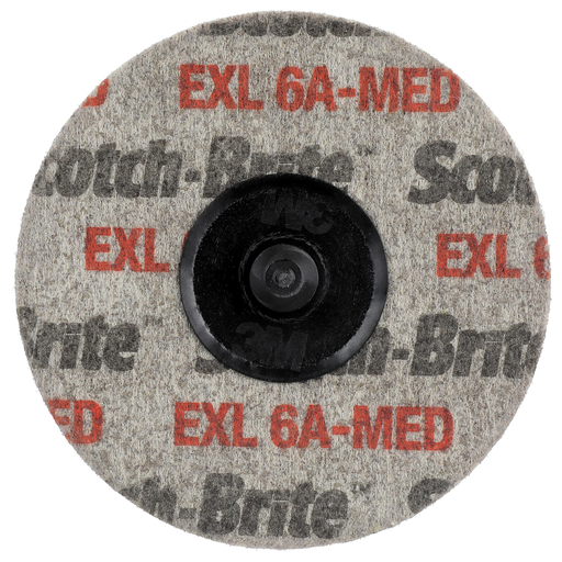 Scotch-Brite™ Roloc™ EXL Unitized Wheel, XL-UR, 6A Medium, TR, 3 in, 10/Carton 40 ea/Case