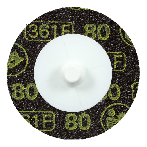 3M™ Roloc™ Disc 361F, 80 YF-weight, TR, 2 in, Die R200P, 50/Carton, 200 ea/Case