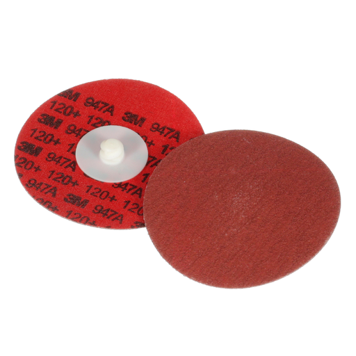 3M™ Cubitron™ II Roloc™ Durable Edge Disc 947A, 120+, X-weight, TR, Red, 3 in, Die R300V, 50/Carton, 200 ea/Case