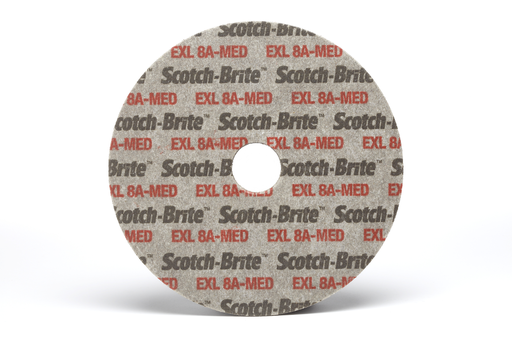 Scotch-Brite™ EXL Unitized Wheel, XL-UW, 8A Medium, 4 in x 1/4 in x 1/4 in, 20 ea/Case