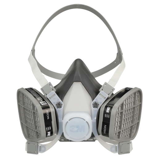 3M™ Half Facepiece Disposable Respirator Assembly 52P71, Organic Vapor/P95 Respiratory Protection, Medium 12 EA/Case