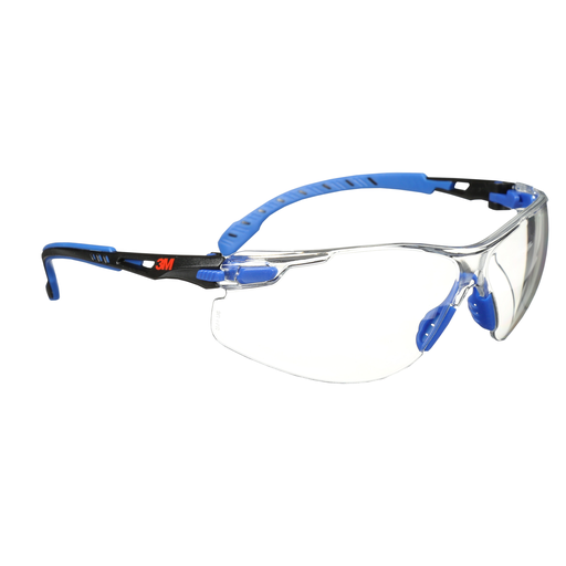 3M™ Solus™ 1000-Series Safety Glasses S1101SGAF, Black/Blue, Clear Scotchgard™ Anti-Fog Lens, 20 EA/Case