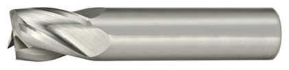 3/8X3/8 4 FLUTE SINGLE END CENTER CUTTING CARBIDE STUB END MILL