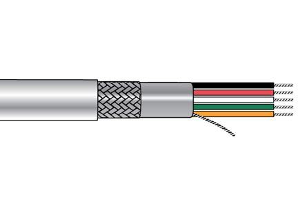28 AWG, Multi-conductor Electronic Cable, 15 Conductor, Unshielded, Gray