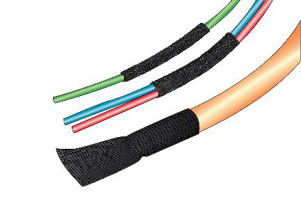 Heat Shrink Tubing, 2:1, 80C Shrink, 0.79"-1.57", PE/Polyester, Black