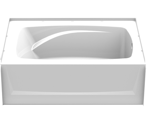 6042CTM AFR Alcove Bathtub, White, Left