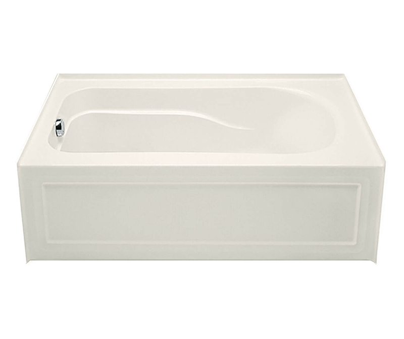 Dossi 30 Elements 60 x 30 Acrylic Alcove Right-Hand Drain Bathtub in Biscuit, Biscuit, Right-hand Drain