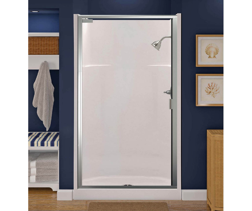 1363C 36 x 36 AcrylX Alcove Center Drain One-Piece Shower in White, White, Center Drain