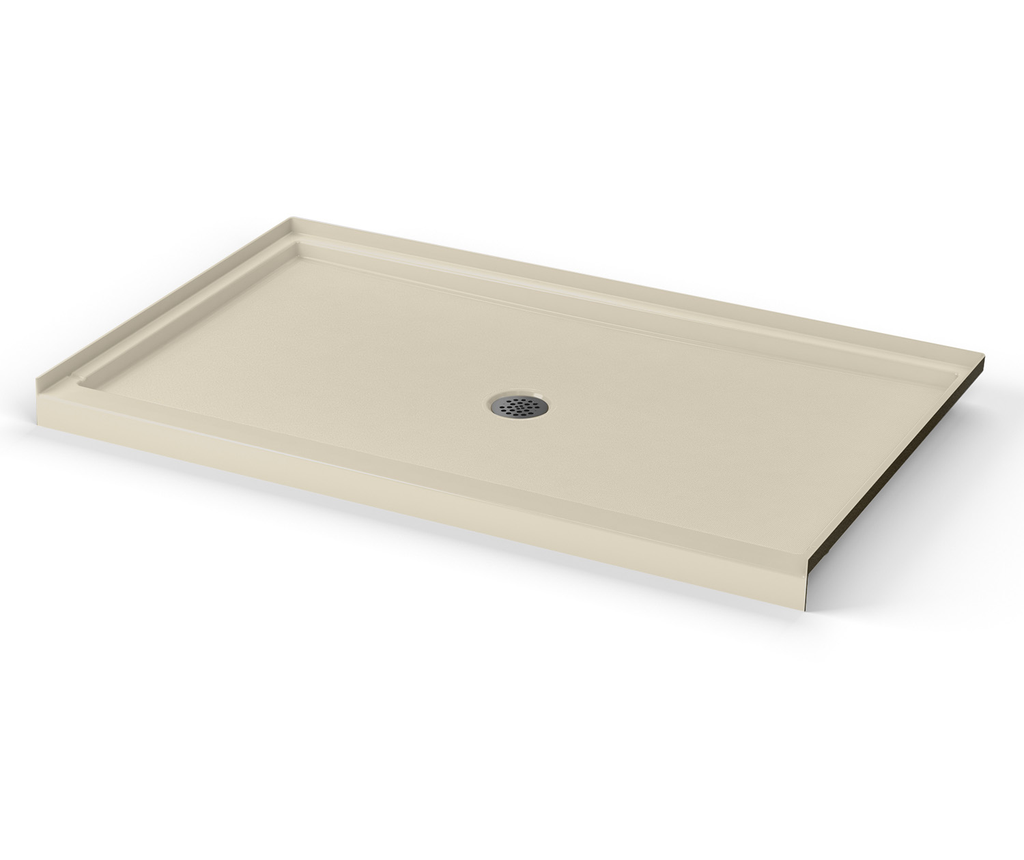 Icon SB6034 AcrylX Alcove Center Drain Shower Base in White, White, Center Drain