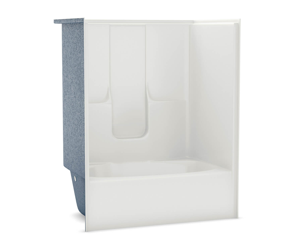 GTW-4260 AFR AcrylX Alcove Right-Hand Drain One-Piece Tub Shower in White, White, Right-hand Drain