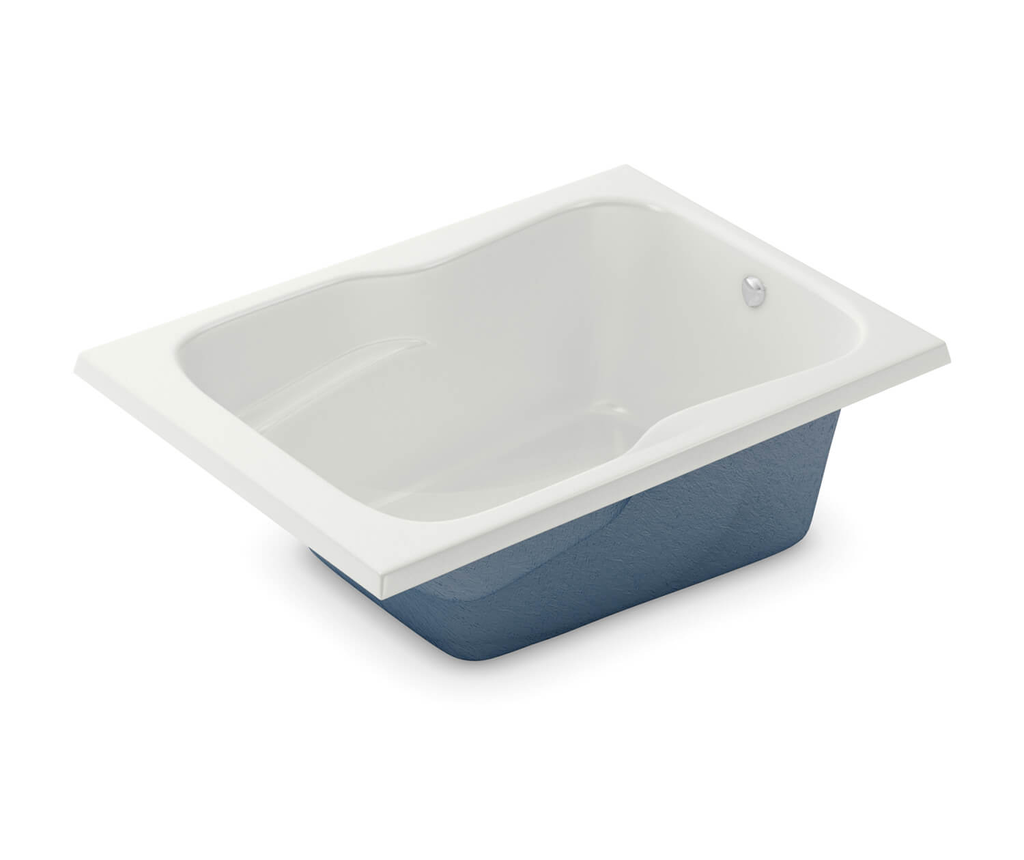 SB-3660 AcrylX Drop-in End Drain Bath in White, White, End Drain