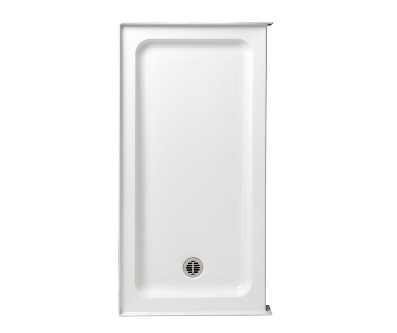 6032ABL/R 60 x 32 Acrylic Alcove Right-Hand Drain Shower Base in White, White, Right-hand Drain