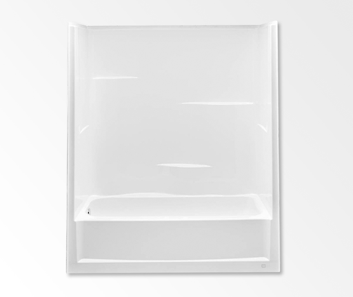 260330SM AFR 60 x 30 AcrylX Alcove Right-Hand Drain One-Piece Tub Shower in White, White, Right-hand Drain