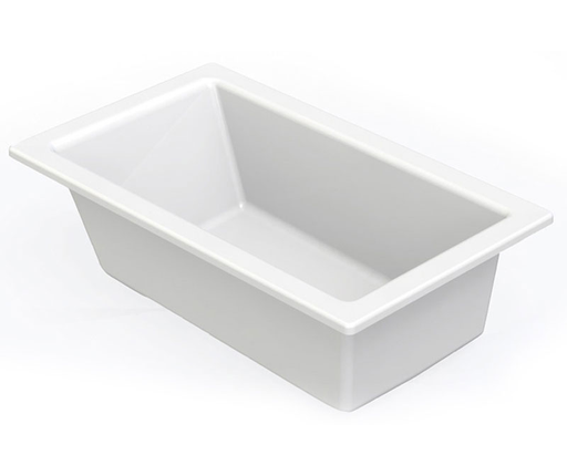 6036DMIN 60 x 36 AcrylX Drop-in Universal Drain Bathtub in White, White, Universal