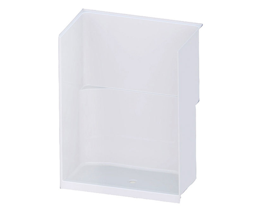 1603TSC 60 x 33 AcrylX Alcove Center Drain One-Piece Shower in White, White, Center Drain