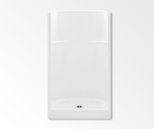 1323CM AFR 32 x 32 AcrylX Alcove Center Drain One-Piece Shower in White, White, Center Drain