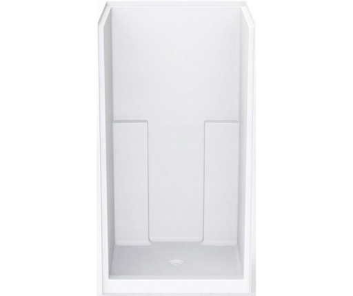 1423CT 42 x 42 AcrylX Alcove Center Drain One-Piece Shower in White, White, Center Drain