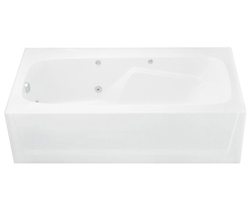 2720SK 72 x 36 AcrylX Alcove Left-Hand Drain Bathtub in White, White, Left-hand Drain