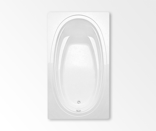 Alydar I Elements 60 x 42 Acrylic Drop-in Universal Drain Bathtub in White, White, Universal