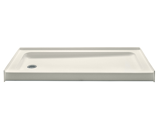 6032ABL/R 60 x 32 Acrylic Alcove Left-Hand Drain Shower Base in White, White, Left-hand Drain