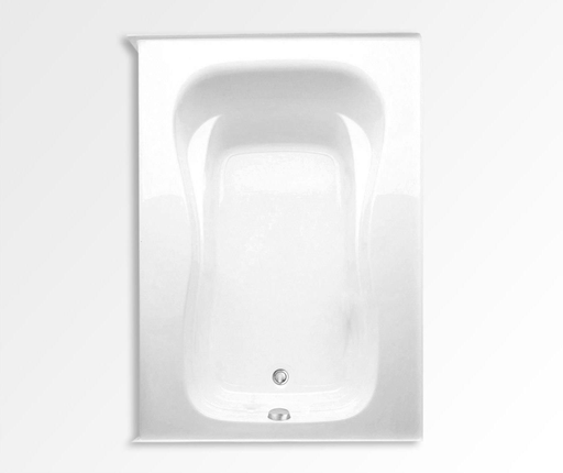 Marratta Elements 60 x 42 Acrylic Alcove Right-Hand Drain Whirlpool Bathtub in White, White, Right-hand Drain