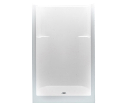 1483CST 48 x 34 AcrylX Alcove Center Drain One-Piece Shower in White, White, Center Drain