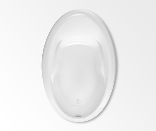Starla Stocking 57 x 38 Acrylic Drop-in Universal Drain Bathtub in White, White, Universal