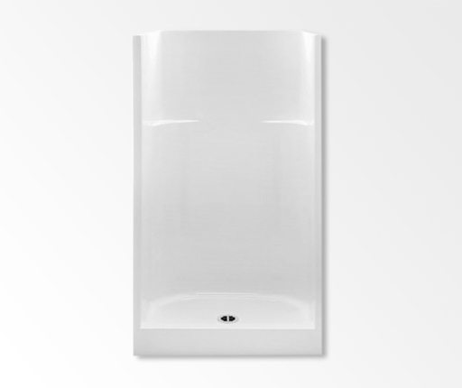 1363CM AFR 36 x 36 AcrylX Alcove Center Drain One-Piece Shower in White, White, Center Drain