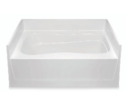 6042HWM AFR 60 x 42 AcrylX Alcove Right-Hand Drain Bathtub in White, White, Right-hand Drain
