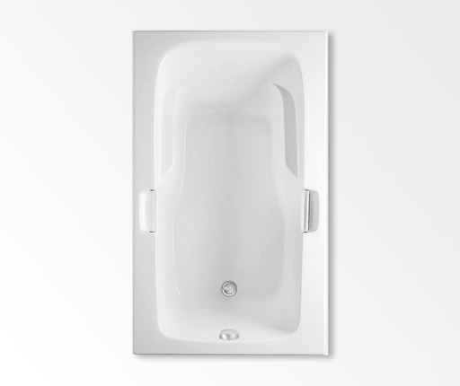Montrose I Elements 60 x 36 Acrylic Drop-in Universal Drain Bathtub in White, White, Universal