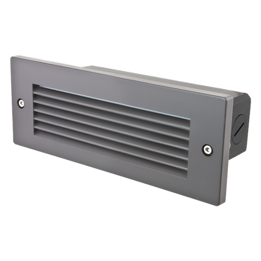 Product image for AMELI BB2-HL-DB HORIZONTAL LOUVER FACEPLATE IN DARK BRONZE FINISH FOR LED BRICK LIGHT; 8-5/8W X 3-1/4H X 3/8D