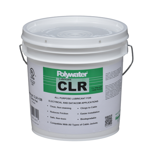 Product image for American Polywater CLR-128 1 Gallon Pail 6.5 to 8 pH Clear Cable Lubricant