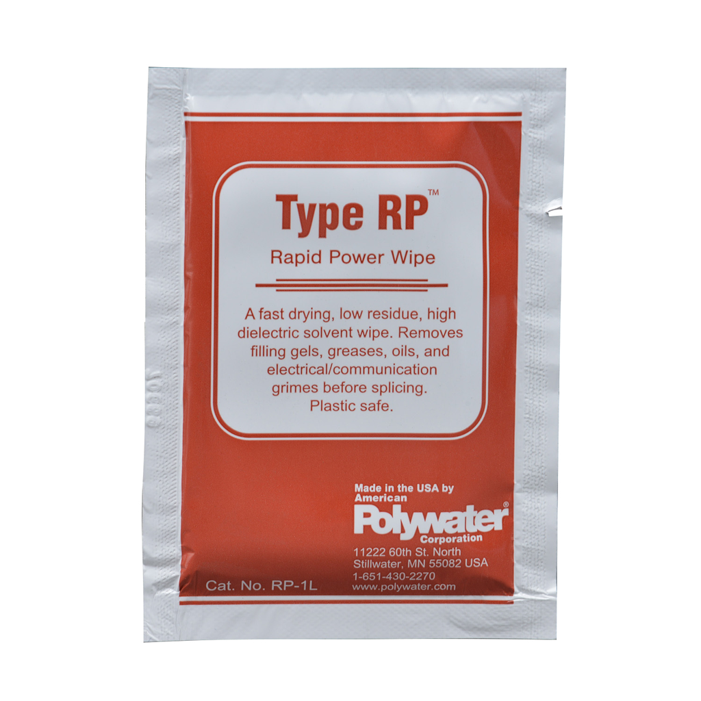 Product image for POLYWATER RP-1L 8X12 SATURATED WIPE 144 PER CASE