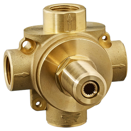 3-Way In-Wall Diverter Valve Body (Discrete Functions), NO FINISH