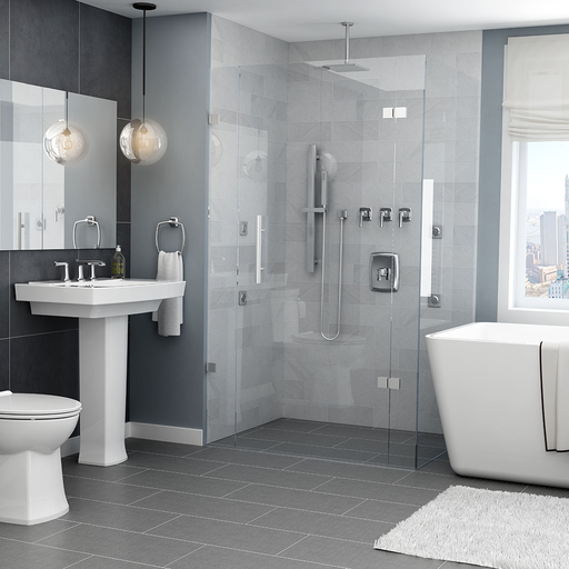 Times Square Shower System Kit, CHROME