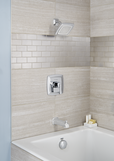 Townsend Bath and Shower Trim Kit with Water-Saving Shower Head, CHROME