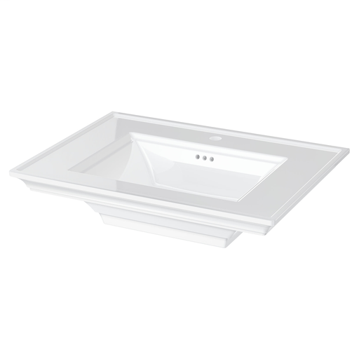 Town Square S Pedestal Sink Top - Center Hole Only, WHITE