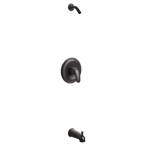 COLONY PRO PB Bath/Shower Trim W/ PB Cartridge Less Showerhead, LEGACY BRONZE