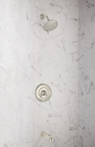 PATIENCE PB Bath/Shower Trim W/ PB Cartridge, BRUSHED NICKEL