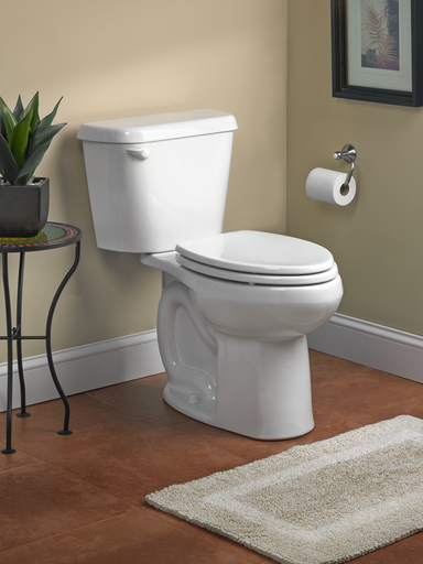 Colony Right Height Elongated 12 Inch Rough- in 1.6 gpf Toilet in White, WHITE