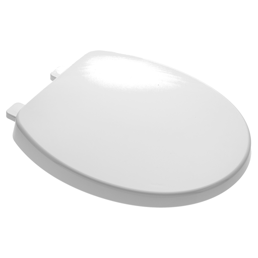 Telescoping Round Front Toilet Seat With Slow-Close and EverClean in White, WHITE