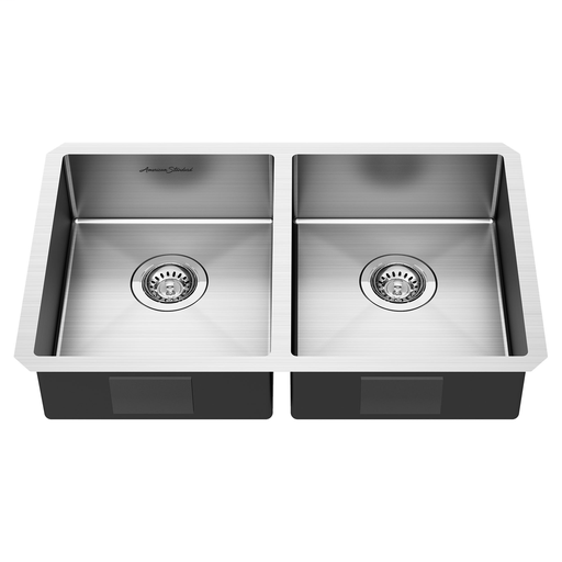 American Standard PEKOE 29X18 ADA DB KITCHEN SINK W/ GRIDS AND DRAINS, STAINLESS STL