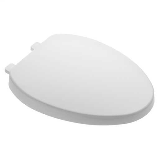 Telescoping Elongated Toilet Seat With Slow-Close and EverClean in White, WHITE