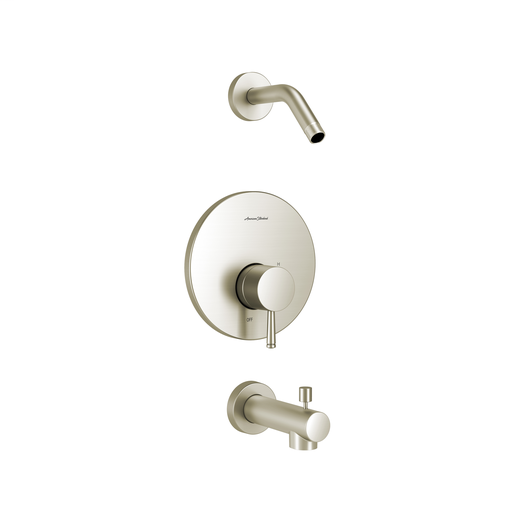 SERIN PB Bath/Shower Trim W/ PB Cartridge Less Showerhead, BRUSHED NICKEL