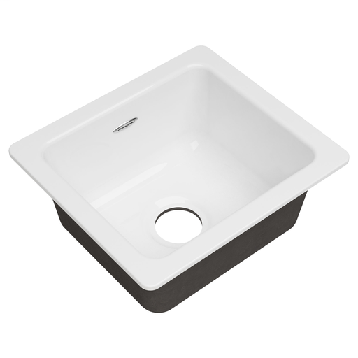 American Standard Delancey 16x18 Cast Iron Bar Sink, BRILLIANT WHITE