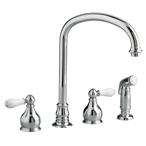 Hampton 2-Handle High-Arc Kitchen Faucet with Separate Side Spray, CHROME