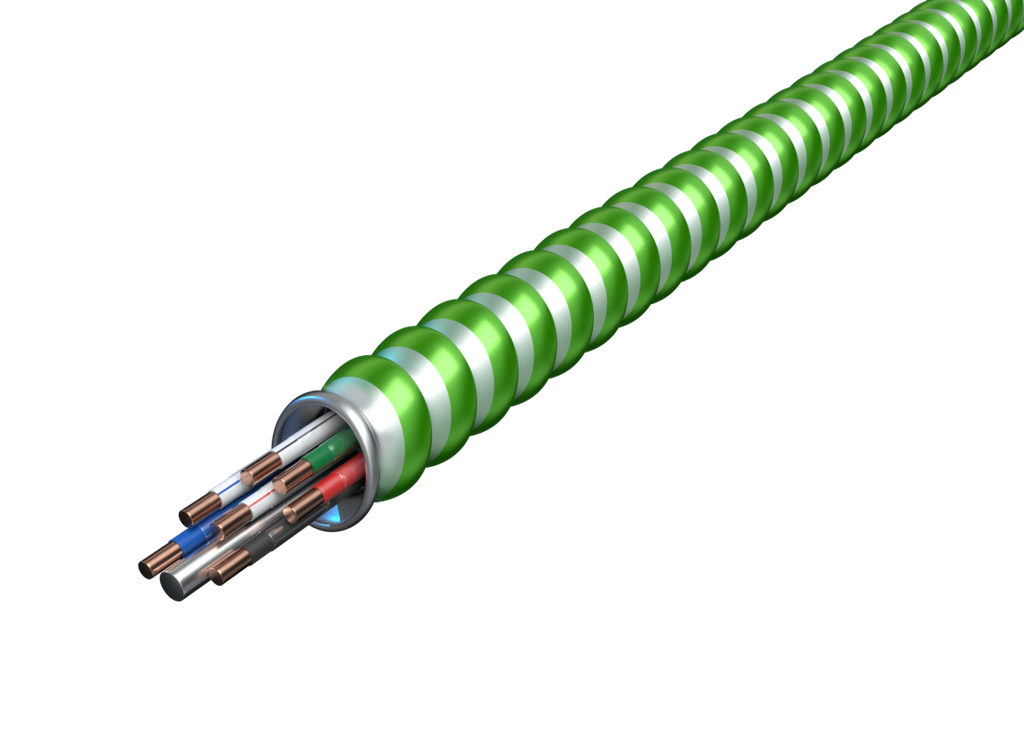 Product image for AFC 7304-60-00 12-2/12-2/12-1 MC-Stat&reg; Lite Plus Aluminum Cable, 120/208V Solid, 1000ft Reel