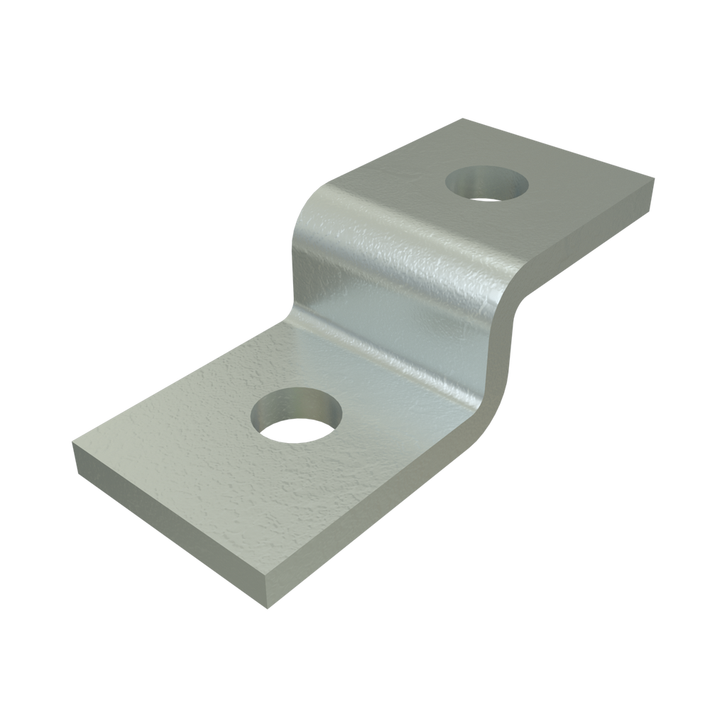Product image for Unistrut P3345 HG 3-3/4" x 1-1/8" x 1-5/8" 2-Hole "Z" Shape Fitting, Steel, Hot-Dip Galvanized