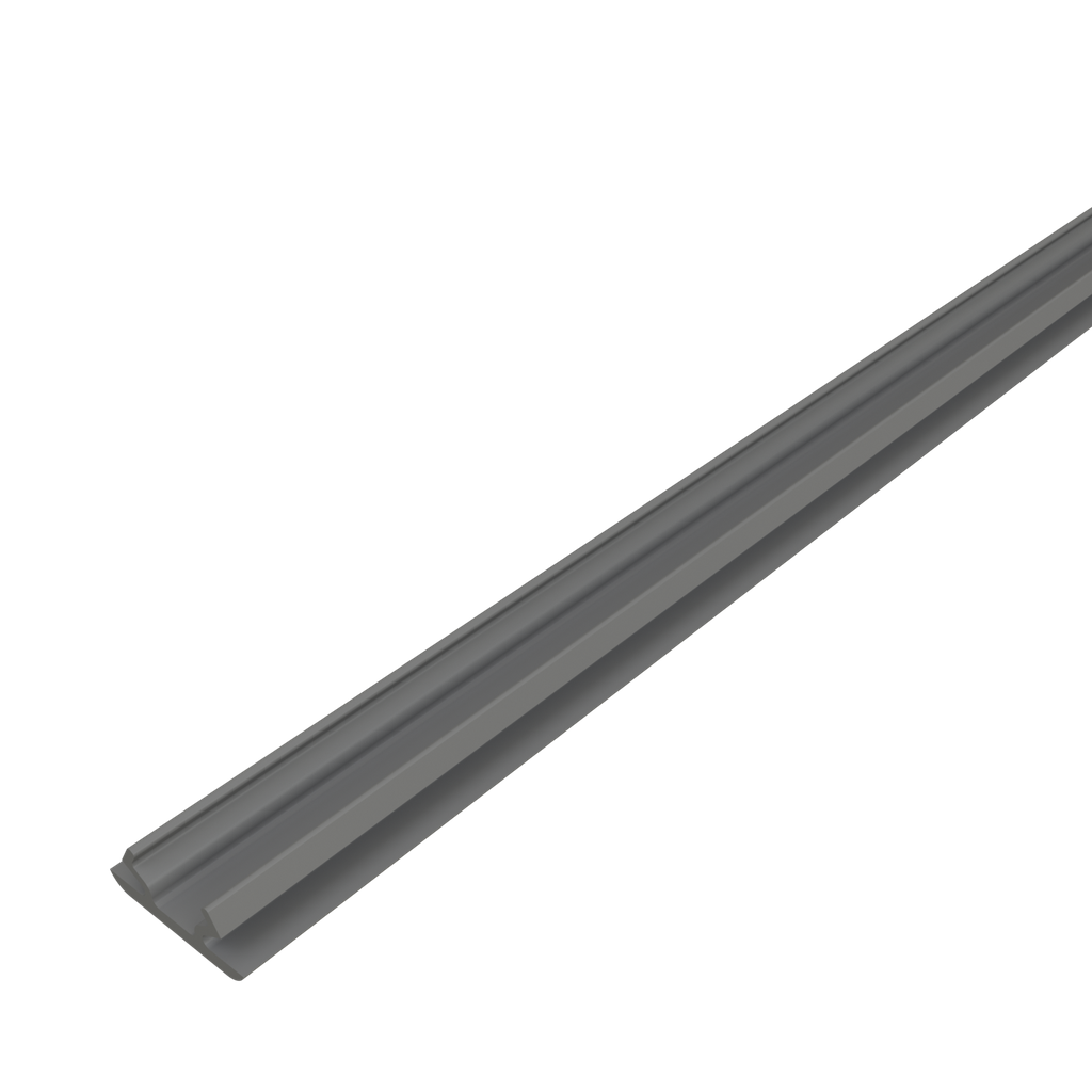 Product image for Unistrut P6184P-16GY 0.706" x 0.269" x 16' Plastic Closure Strip,Gray, 13/16" Series