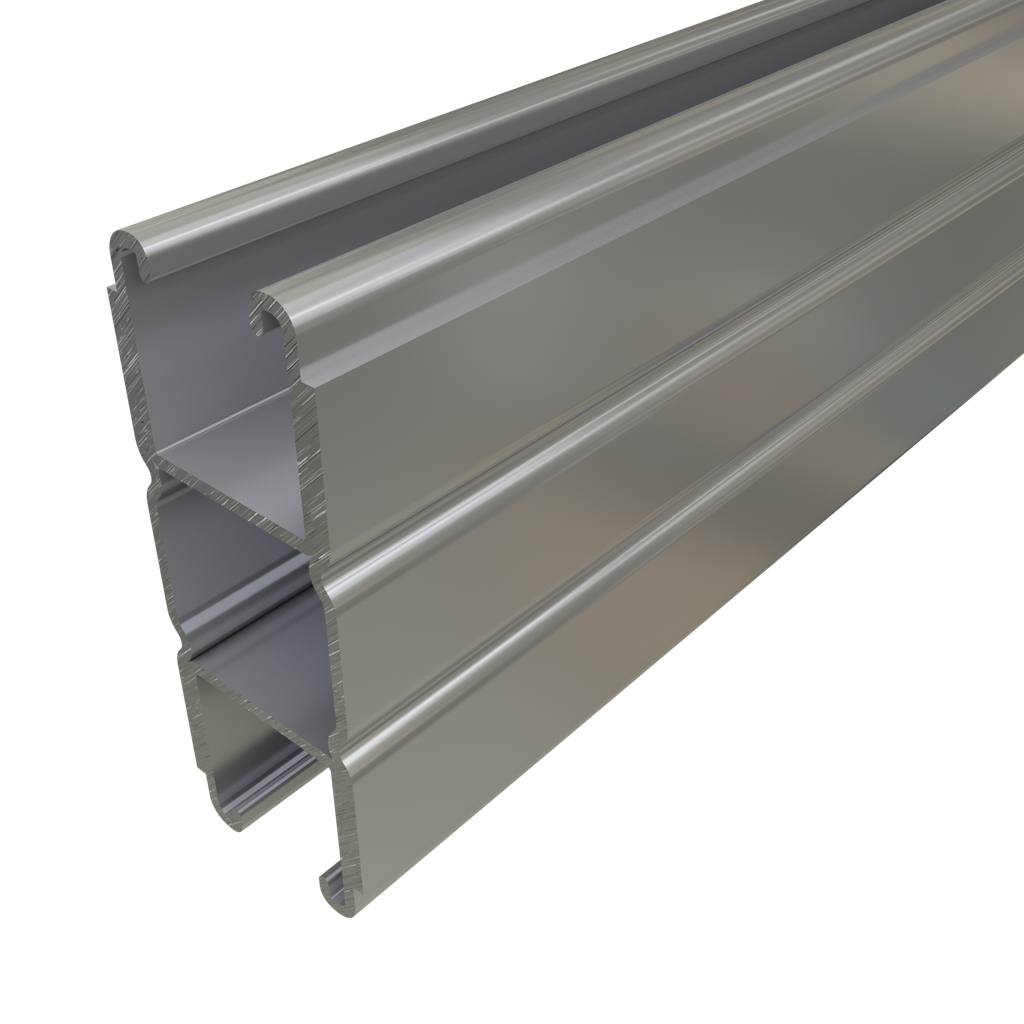 Product image for Unistrut P1004A 20PG 1-27/32" x 4-7/8" x 20' Welded Strut Channel with Side Plates, 12 Gauge, Steel, Pre-Galvanized